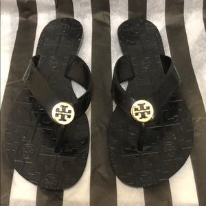 Tory Burch thin jelly flip flops